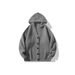 Men's Korean Style Hooded Cardigan – Trendy College Casual Sweater (White/Grey/Black)_viptrois.com
