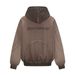 Wasteland Style Gradient Tie-Dye Hooded Cardigan Sweatshirt For Men, Vintage Frayed Edge Patchwork Deconstructed Design_viptrois.com