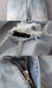 Vintage Distressed Denim Jeans For Men - Relaxed Fit Straight Leg Baggy Pants With Washed & Ripped Details_viptrois.com