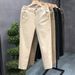 Men's Slim-Fit Cotton Dress Pants - Lightweight Stretch & Wrinkle-Resistant For Business Casual (Black/Grey/Khaki/Beige, Sizes 28-38)_viptrois.com