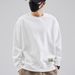 Pulse Shanggu Clothing 2025 Spring New Solid Color Pattern T-Shirt Men's Long Sleeve Versatile Crew Neck Sweatshirt Men_viptrois.com