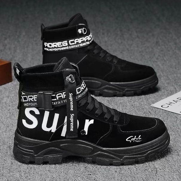 2024 New Martin Boots Spring And Autumn Versatile Round Toe High Top Trendy Men's Casual Comfortable Shoes_viptrois.com