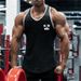 Bodybuilding Fitness Sports Vest Men's Summer Slim-fit Bottoming Shirt Casual Running I-shaped Sleeveless T-shirt Top Foreign Trade_viptrois.com