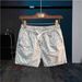 Men's Summer Casual Printed Shorts Loose Fit Plus Size Straight Leg Trendy Versatile Stylish Five Point Pants Mid Waist Drawstring_viptrois.com