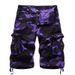 Men's Camouflage 5-Point Pants Washed Multi-Pocket Large Size Loose Workwear Shorts Casual Sports Shorts_viptrois.com