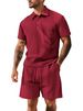 Men's Summer Jacquard Polo & Shorts Set - Breathable Athletic Outfit (S-XXXL, 8 Colors) | Quick-Dry & UV Protection_viptrois.com