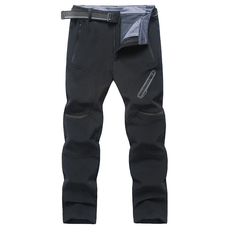 Men's Clothing soft shell combat pants fleece-lined thickened plus size windproof outdoor hiking pants cycling pants_viptrois.com