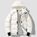 Unisex Water-Resistant Puffer Jacket – Oversized Winter Coat With Hood (Black/Deep Gray/Light Blue/Cream)_viptrois.com