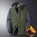 Men's Winter Fleece-Lined Parka Jacket – Windproof Thermal Coat With Detachable Hood (Black/Army Green/Navy/Red, Multi-Pocket,_viptrois.com