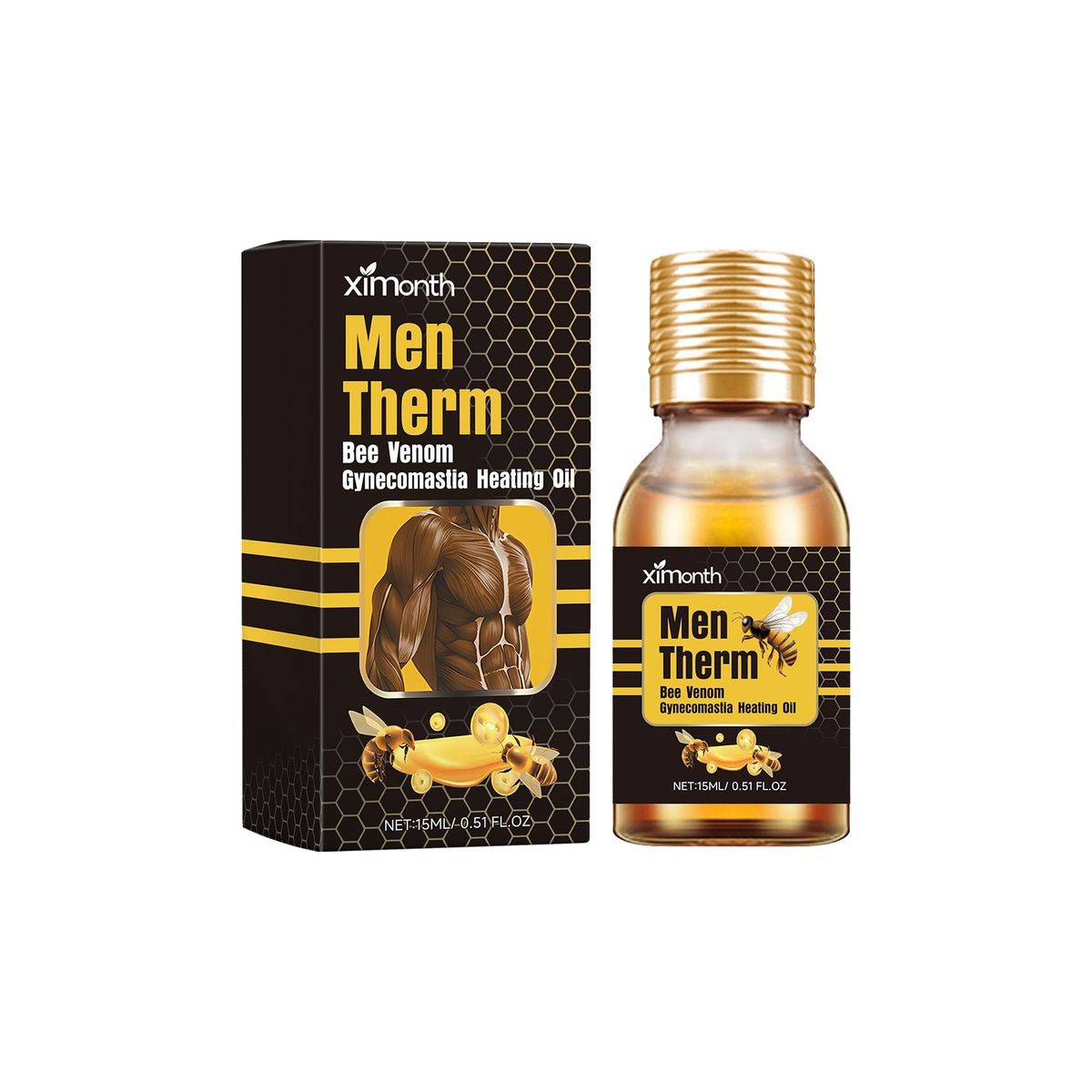 Men's Breast Shaping Care Liquid (15ml) Enhances Chest Contour, Tightens And Shines Men's Care Liquid_viptrois.com