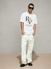 Men's 100% Cotton RV Golden Rose Print Tee, RAVENTIS PRAGUE Luxury Casual Round Neck European Vintage Short Sleeve T-shirt_viptrois.com