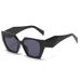 Women's Glasses Fashion Cat Eye Wide Temple Sunglasses Female Sense Ins Sunglasses Anti Ultraviolet_viptrois.com