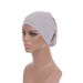 New Malay Women's Solid Color Straight Turban Ethnic Style Headscarf Elastic Base Hat_viptrois.com