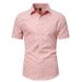 Men's Clothing Men's Digital Printing Thin Shirt Men, Slim Button Daily Casual Short Sleeved Men's Shirt_viptrois.com