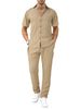 Men's Clothing Casual Loose Short Sleeved Cardigan Beach Suit_viptrois.com