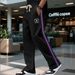 Unisex Retro Sport Pants - American Classic Color Block Sweatpants | Relaxed Fit With Elastic Waist_viptrois.com