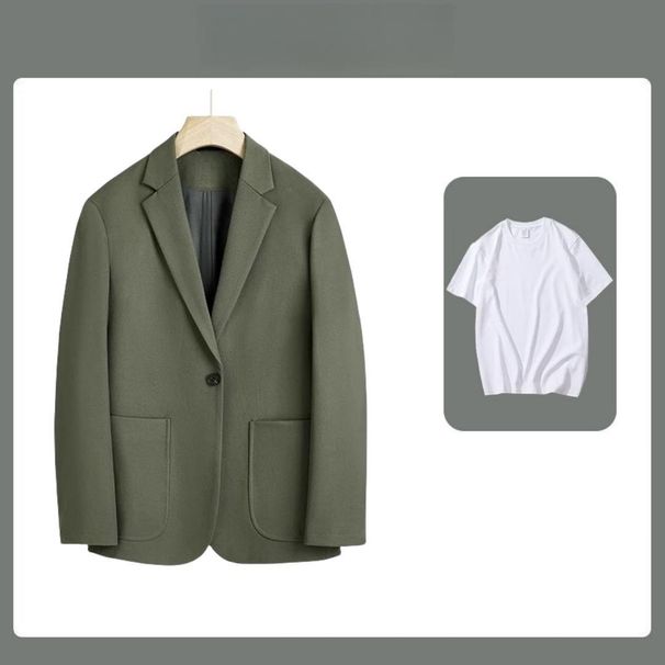 Linen-Blend Suit Set – Single-Breasted Relaxed Fit Suit Jacket & Trousers (100% Acetate) – Lightweight For Spring/Summer_viptrois.com