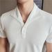 Summer Short-sleeved Men's Casual Polo Shirt Men's Business Lapel Slim-fit T-shirt One Piece Collar Solid Color Short-sleeved T-shirt POLO_viptrois.com