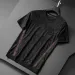 European High-end Jacquard Ribbon Splicing Short Sleeve Suit Men's Summer Korean Version Large Size Trend Two-piece Set_viptrois.com