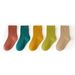 Kids'socks Solid color double needle drawn mid-tube socks for children candy color school socks for boys and girls_viptrois.com