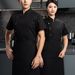 Men's Clothing Short Sleeved Chef Clothes Breathable Summer Hotel Restaurant Kitchen Canteen Work Clothes_viptrois.com