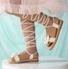 Girls' 2025 New Summer Casual Fashionable Lace-up Princess Shoes - Cute Butterfly Knot Beach Shoes_viptrois.com