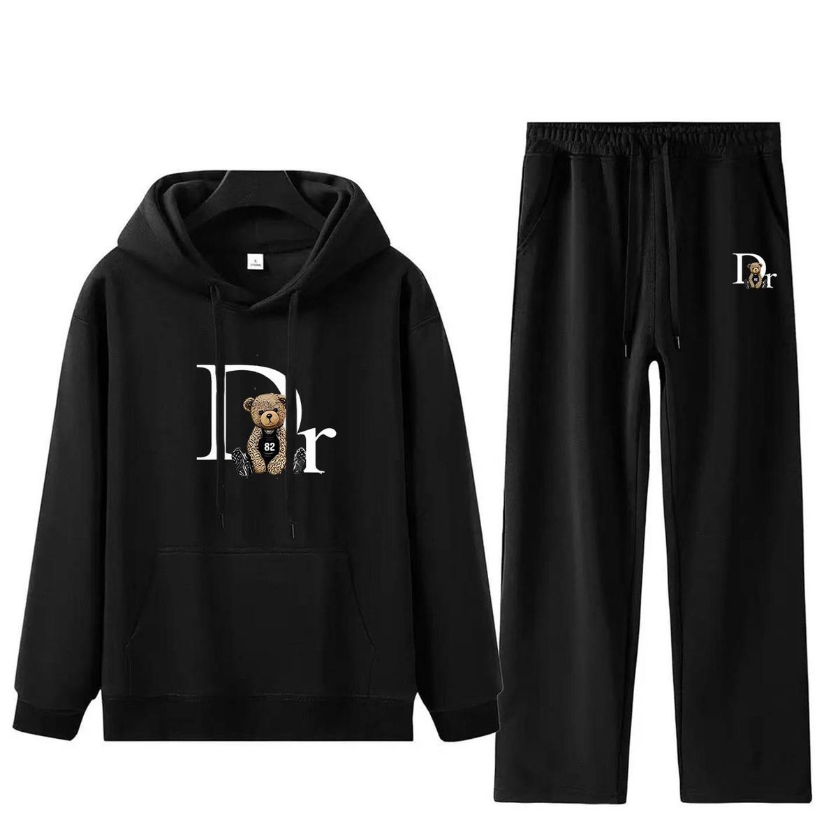 Men's Fleece Hooded Tracksuit Set - Long Sleeve Pullover & Jogger Pants 2-Piece Outfit For Gym, Running & Casual Wear_viptrois.com