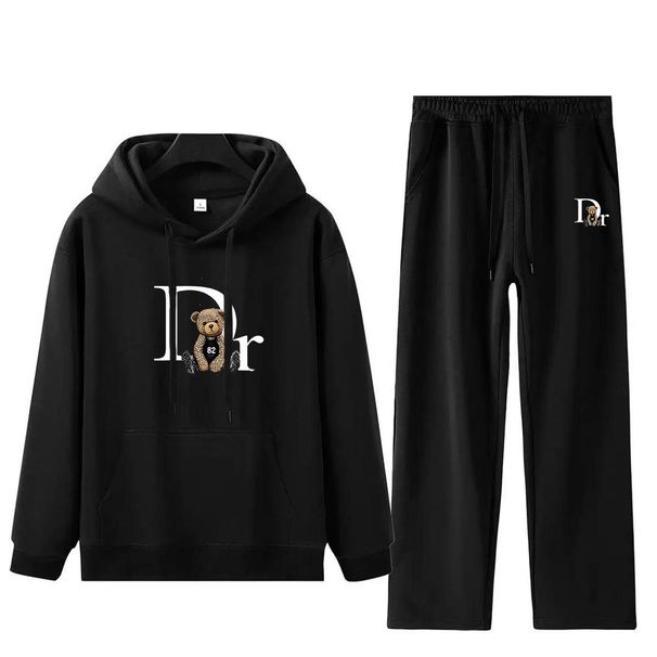 Men's Fleece Hooded Tracksuit Set - Long Sleeve Pullover & Jogger Pants 2-Piece Outfit For Gym, Running & Casual Wear_viptrois.com