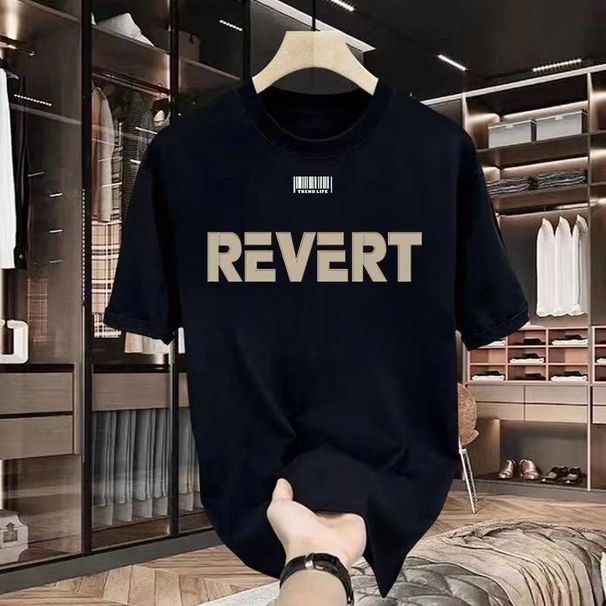 Men's High-quality Round-neck Pullover Short-sleeved T-shirt_viptrois.com