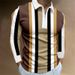 Men's Clothing Menswear Zipper Long Sleeve Casual Slim Fit Men's Sports Lapel Shirt Polo Shirt_viptrois.com