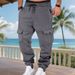 Fleece Multi-pocket Overalls Men's Outdoor Sports Casual Wide Tube Pants_viptrois.com