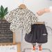 Children's Clothing Summer New Casual Men's And Women's Short Sleeved Leopard Print Shirt Shorts Two-piece Set Stylish_viptrois.com