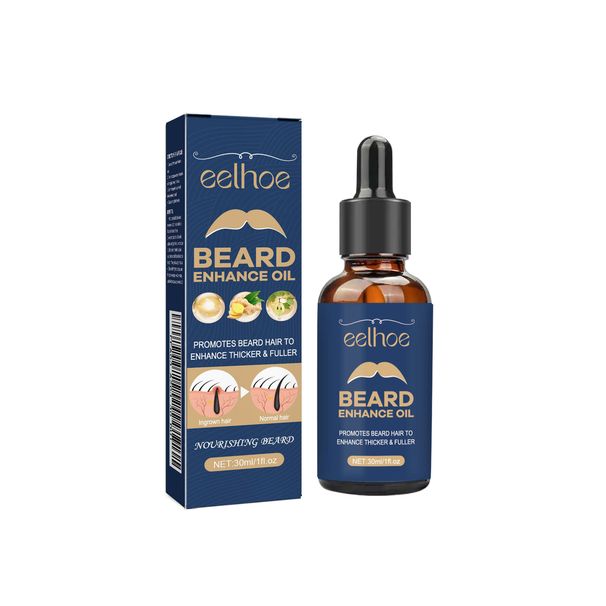 Beard Care Oil, Strong And Tenacious Fiber Root, Moisturizing, Soft And Bright, Men's Beard, Nourishing, Thick And Dense Hair Essence Oil_viptrois.com