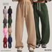 2025 New Velvet Thickened Men's Casual Pants Scimitar Wide-leg Men's And Women's Trousers_viptrois.com