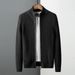 Loom Autumn Winter New European American Trendy Brand Knitted Cardigan Sweater Men Korean Version Zipper Outerwear Slim Fit_viptrois.com