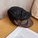 Women's Hats Retro Suede Backwards Forward Hat For Women Summer Versatile Hot Girl Personality Niche Face Small Beret Hat_viptrois.com