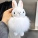 Bag Charms Real Fox Fur Cute Bunny Car Keychain Pendant Ins Plush Doll Bag Backpack Fur Ball Ornaments 1_viptrois.com