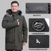 Pure Men's Down Thickened Mid-Length Loose Fit For Middle-Aged Men Plus Size Winter Clothing Dad's Jacket With Detachable Fur_viptrois.com