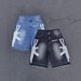 Men's Clothing Washed Hip Hop Letter Printing Men's And Women's Shorts Casual Loose Denim Shorts_viptrois.com