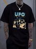 UFO And Blue Öyster Cult 1978 Tour T-shirt Black Cotton Tee S To 5Xl FF1949 Comfortable Fashion Stylish Summer Versatile Top For Everyday Wear_viptrois.com