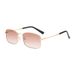 New Retro Metal Ultra Light Square Frame Anti Ultraviolet Sunglasses Small Face Personality Driving Sunglasses_viptrois.com