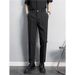 Men's Clothing Slim Straight Anti Wrinkle Suit Trousers Men's Non Iron Business Casual Trousers Advanced Drape Black Nine Point Small Suit Trousers_viptrois.com