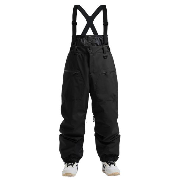 New Men's Straps Thickened Padded Thermal Single And Double Board Winter Fashion Trend Ski Pants_viptrois.com
