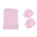 Baby clothing two-piece newborn single-layer striped hat and gloves_viptrois.com