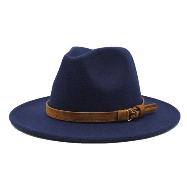 British style brown tassel jazz hat retro Panama hat wool felt hat classic hat_viptrois.com