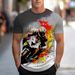 Men's Clothing Digital Printing Motorcycle Series T Shirt Hot Style Short Sleeved Tops_viptrois.com
