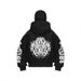 Men's Clothing Station Trendy Brand Pattern Masked Double Hooded Zipper Sweater Trendy Top_viptrois.com