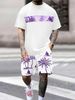 Summer Sailing Suit For Men Crew Neck Short Sleeve Top And Shorts Set Digital 3D Printing Size_viptrois.com