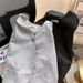 Men's Clothing Loose V neck Sweater Vest Mid length Raw Edge Casual Waistcoat Tops_viptrois.com