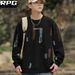 Men's Spring And Autumn Sweater Trendy Handsome Long-sleeved New Round Neck Loose Men's Clothing Autumn Outer Top Base_viptrois.com